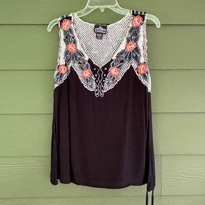 Boho embroidered Angie top